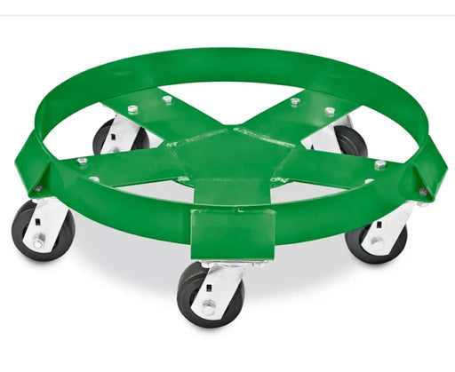 ULINE Heavy Duty Steel Drum Dolly 55 Gallon 2000 lbs Green Storage Units Uline