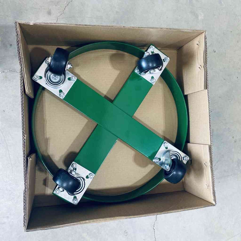 ULINE Steel Drum Dolly 30 Gallon 1000 lbs Green Storage Units Uline