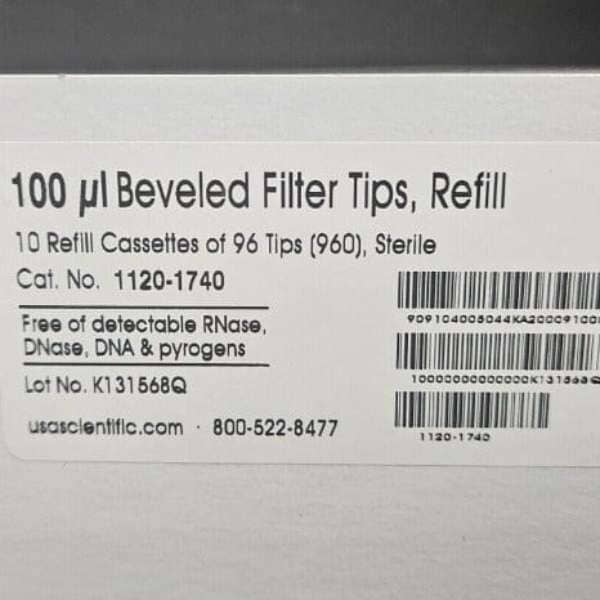 USA Scientific Pipette Tip TipOne 100 ul Filter Tip Refills Sterile 20 Racks Pipettes USA Scientific