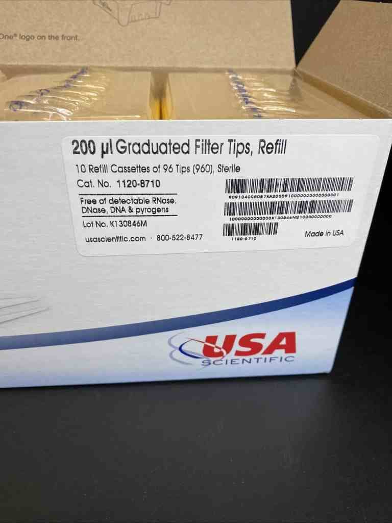 USA Scientific Pipette Tips 200 ul Filtered 30 Refill Racks Pipets & Pipette Tips USA Scientific