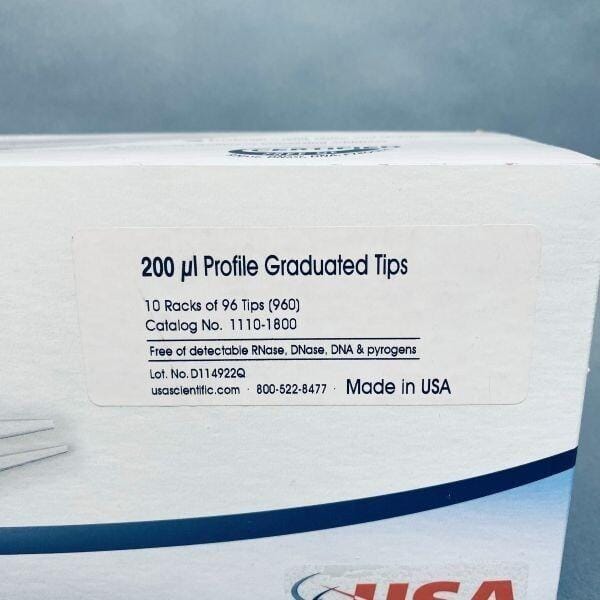 USA Scientific TipOne Graduated Pipette Tips 200 ul Profile Lot of 864 Tips Pipets & Pipette Tips USA Scientific