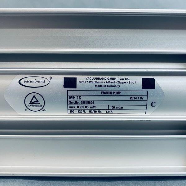 Vacuubrand Diaphragm Pump 120 V 100 mbar Diaphragm Pumps Vacuubrand