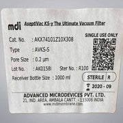 Vacuum Filter 0.2 um with 1000 ml Receiver Bottle 2 Filter Systems Filters MDI Membrane