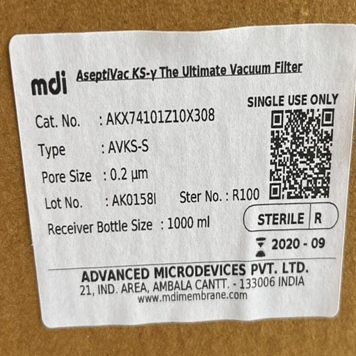 Vacuum Filter 0.2 um with 1000 ml Receiver Bottle 2 Filters Filters MDI Membrane