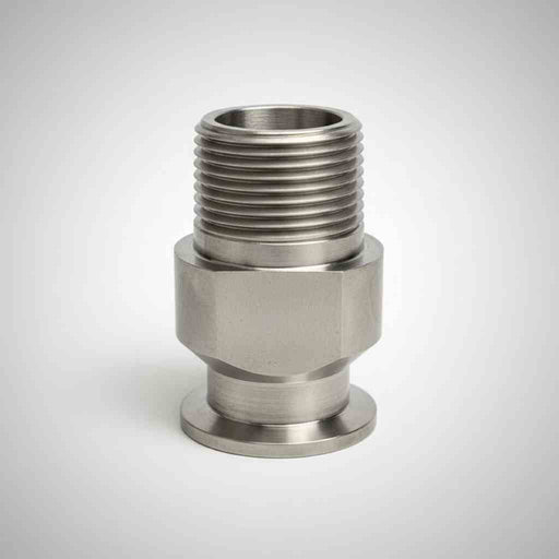 Vacuum Fitting KF25 Flange to 1 in. Male Threaded Adapter Stainless Steel Sanitary Fittings Ideal Vacuum