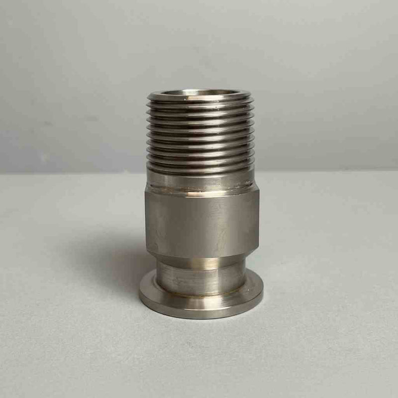 Vacuum Fitting KF25 Flange to 1 in. Male Threaded Adapter Stainless Steel Sanitary Fittings Ideal Vacuum