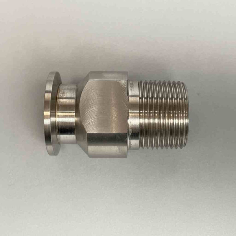 Vacuum Fitting KF25 Flange to 1 in. Male Threaded Adapter Stainless Steel Sanitary Fittings Ideal Vacuum