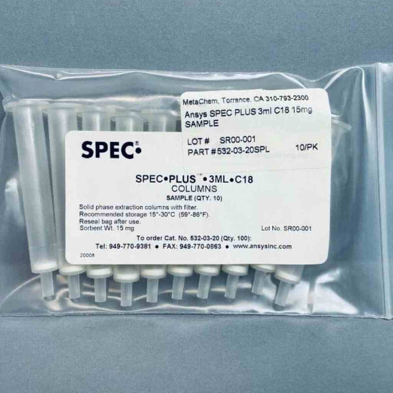 Varian SPEC Plus Columns 3 ml 6 Packs of 10 Columns Each Chromatography Columns & Reservoirs Varian