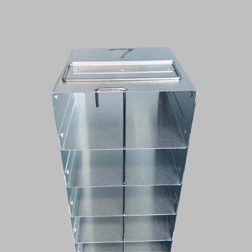 Vertical Freezer Rack 13 Place with Locking Rod Single Handle for 2 in. Boxes Lab Equipment::Lab Freezers & Refrigerators VWR