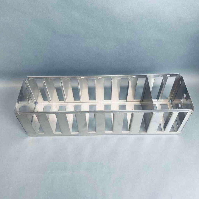 Vertical Freezer Rack 9 Place with Locking Bars and Handle for 2 in. Boxes W5.5" x D5.5" x H19.75" Lab Freezers & Refrigerators VWR