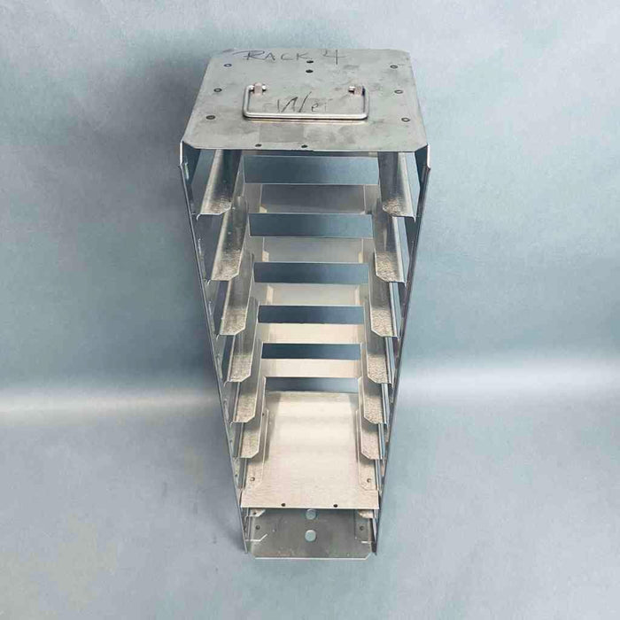 Vertical Freezer Rack 9 Place with Locking Bars and Handle for 2 in. Boxes W5.5" x D5.5" x H19.75" Lab Freezers & Refrigerators VWR