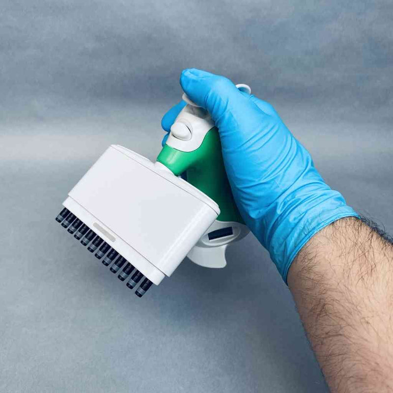 VistaLab Ovation Multichannel Pipette 125 ul 12 Channel Adjustable Volume Pipettors/Automatic Pipettes VistaLab