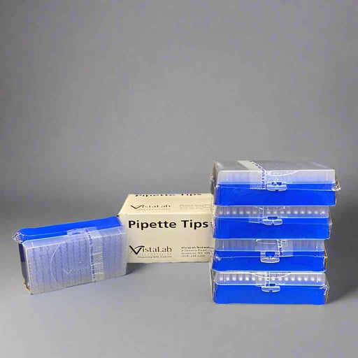 VistaLab Pipette Tips 250 ul 5 Racks w 192 Tips Ea Compatible with Ovation Pipets & Pipette Tips VistaLab