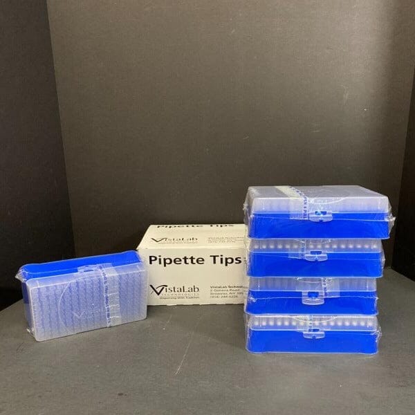 VistaLab Pipette Tips 250 ul 5 Racks w 192 Tips Ea Compatible with Ovation Pipettes & Pipette Tips VistaLab