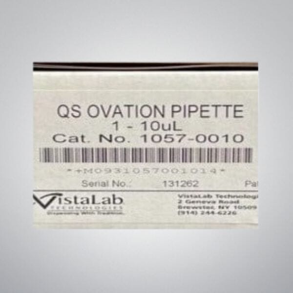 VistaLab QS Ovation Pipette 10 ul Single Channel Adjustable Volume Pipettes & Pipette Tips VistaLab