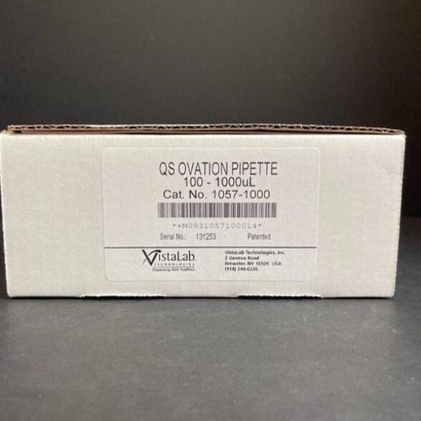 VistaLab QS Ovation Pipette 1000 ul Single Channel Adjustable Volume Pipettes & Pipette Tips VistaLab