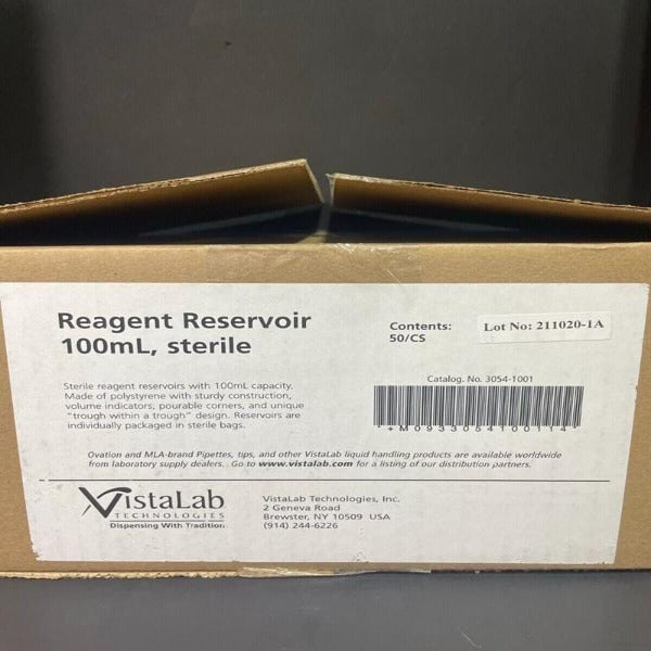 VistaLab Reagent Reservoir 100 mL Case of 50 Reservoirs 3054-2001 Other VistaLab