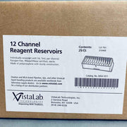 VistaLab Reagent Reservoir 12 Channel with Lid Individually Packaged 50 Basins Reagent Reservoirs VistaLab