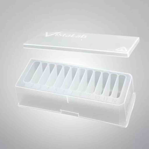 VistaLab Reagent Reservoir 12 Channel with Lid Individually Packaged 50 Basins Reagent Reservoirs VistaLab