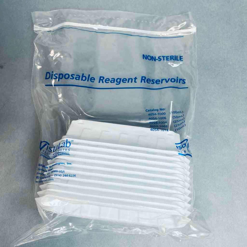 VistaLab Reagent Reservoir 25 ml Bulk Case of 100 Reservoirs Reagent Reservoirs VistaLab