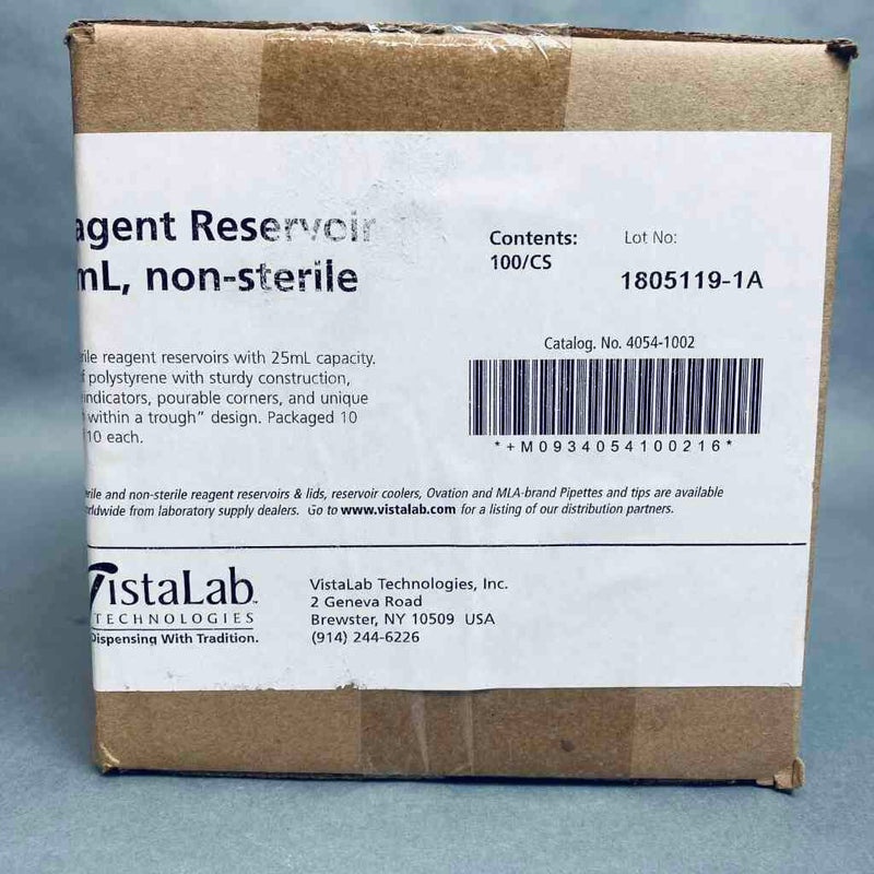 VistaLab Reagent Reservoir 25 ml Bulk Case of 100 Reservoirs Reagent Reservoirs VistaLab