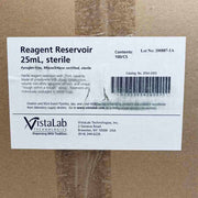VistaLab Reagent Reservoir 25 ml Polystyrene Individually Sealed Case of 100 Lab Consumables::Reservoirs VistaLab