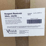 VistaLab Reagent Reservoir 50 ml Polystyrene Sterile Individually Sealed Case of 100 Basins Reagent Reservoirs VistaLab