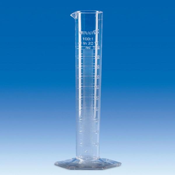 VITLAB Graduated Cylinder 100 ml PS Class B - Set of 4 Cylinders Other VITLAB