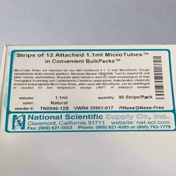 VWR 12 Tube Strip 1.1 ml Total of 160 Strips Centrifuge Tubes VWR