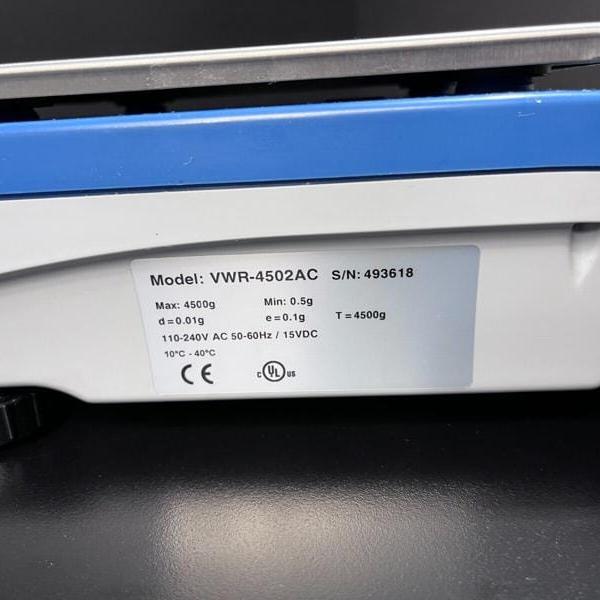 VWR -4502AC Precision Analytical Balance 4500 x 0.01 g Works Great - See Pics Lab Consumables::Tubes, Vials, and Flasks VWR