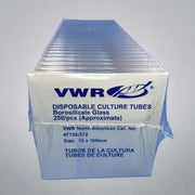 VWR 47729-572 Culture Tubes Borosilicate 13 x 100 mm 9ml Sealed Box of 250 Lab Consumables::Tubes, Vials, and Flasks VWR International