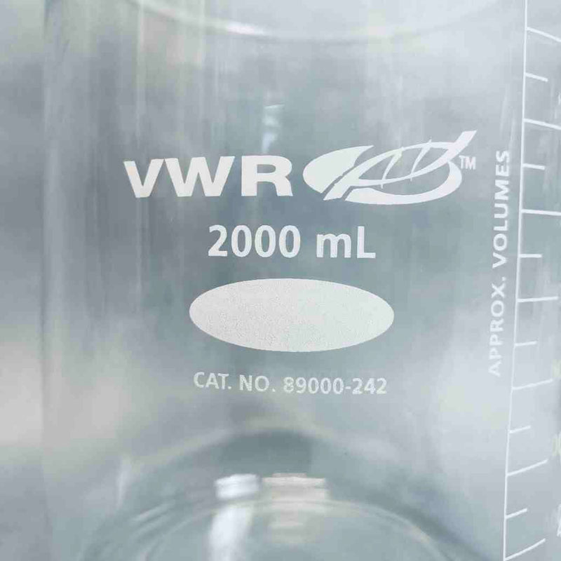 VWR 89000-242 Glass Media Storage Bottle 2 L with GL45 Cap - Lot of 2 Bottles Bottles PYREX