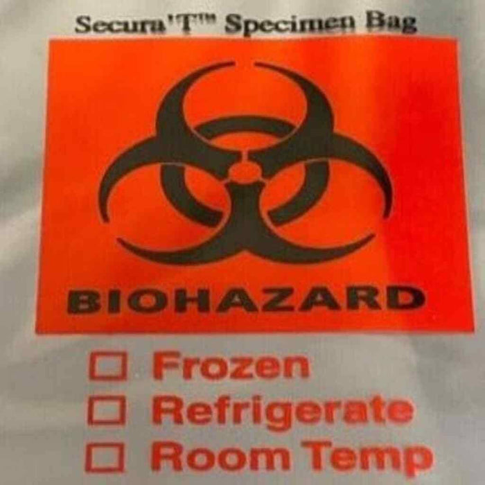 VWR Biohazard Specimen Bag Secura T 9 x 12 inches - 395 Bags Other Medical & Lab Equipment VWR