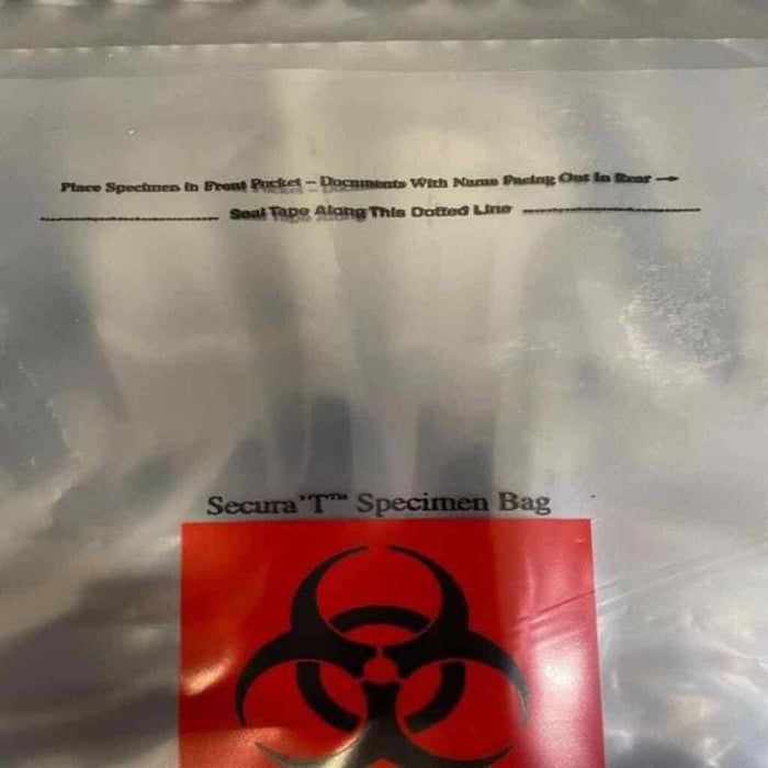 VWR Biohazard Specimen Bag Secura T 9 x 12 inches - 395 Bags Other Medical & Lab Equipment VWR