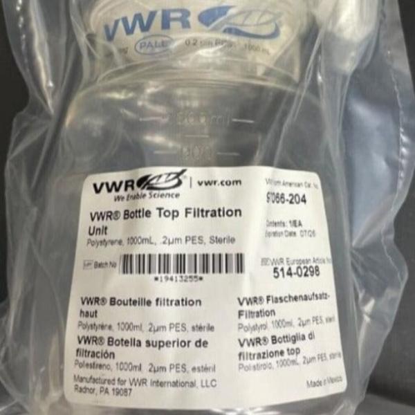 VWR Bottle Top Filter Unit 1 L 0.2 um Indiv Sealed PES 12 Filter Units Filters VWR