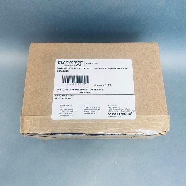 VWR Capillary Melting Point Tube 90 mm Long Case of 2000 Capillaries Other Medical & Lab Glassware VWR