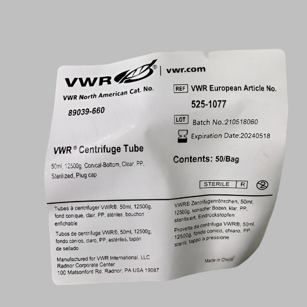 VWR Centrifuge Tube 50 ml with Plug Cap 150 Conical Tubes Lab Consumables::Tubes, Vials, and Flasks VWR