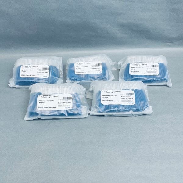 VWR Cleanroom Swab Medium Pointed Compressed Foam Head Open Case of 2500 Swabs Swabs and Wipes VWR