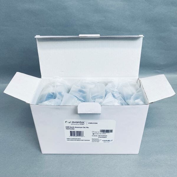 VWR Cleanroom Swab Medium Pointed Compressed Foam Head Open Case of 2500 Swabs Swabs and Wipes VWR