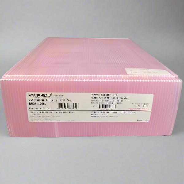 VWR Clear Glass Vial TraceClean Borosilicate 40 ml TOC-Free Case of 80 Vials Lab Consumables::Tubes, Vials, and Flasks VWR