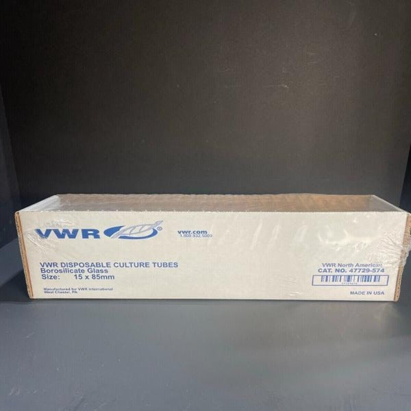 VWR Culture Tube Glass 15 x 85 mm 1150 Tubes Lab Consumables::Tubes, Vials, and Flasks VWR