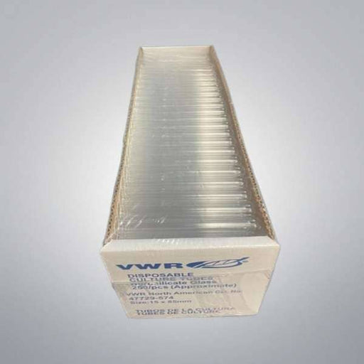 VWR Culture Tube Glass 15 x 85 mm 1150 Tubes Lab Consumables::Tubes, Vials, and Flasks VWR