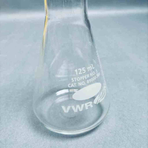 VWR Erlenmeyer Flask 125 ml Narrow Mouth Heavy Duty Rim Lot of 9 Flasks Lab Flasks VWR