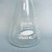 VWR Erlenmeyer Flask Narrow Mouth 250 ml Lot of 6 Flasks Lab Flasks VWR