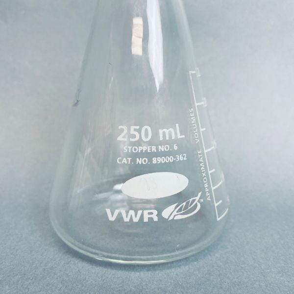 VWR Erlenmeyer Flask Narrow Mouth 250 ml Lot of 6 Flasks Lab Flasks VWR