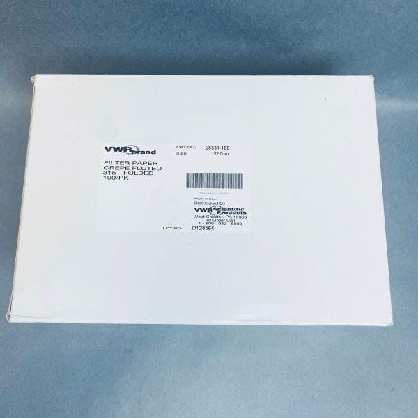VWR Filter Paper Crepe Fluted Grade 315 32 cm Pack of 100 Filters Filter Paper VWR