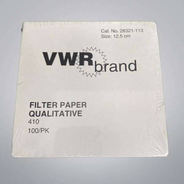 VWR Filter Paper Qualitative Grade 410 12.5cm - 2 Boxes with 100 Sheets Each Filters VWR