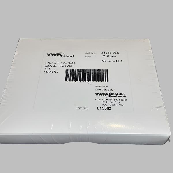 VWR Filter Paper Qualitative Grade 410 7.5cm Sealed 100 Filters