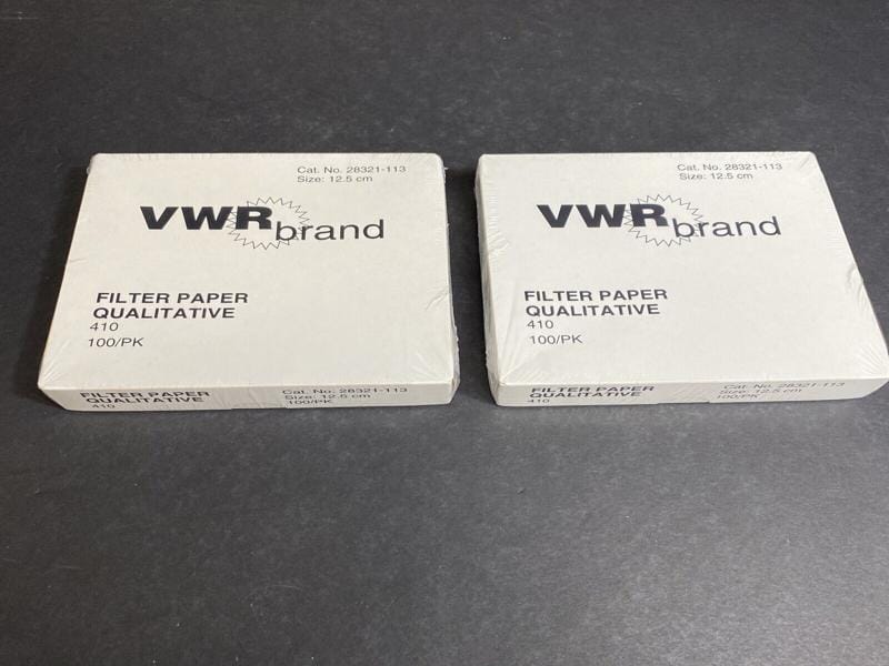 VWR Filter Paper Qualitative Grade 410 2 Boxes, 100 Sheets — Life