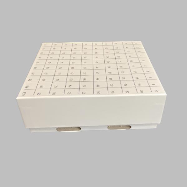 VWR Freezer Box Carboard 2 in. with Drain Slot Holds 100 Tubes 34 Boxes Lab Consumables::Tubes, Vials, and Flasks VWR